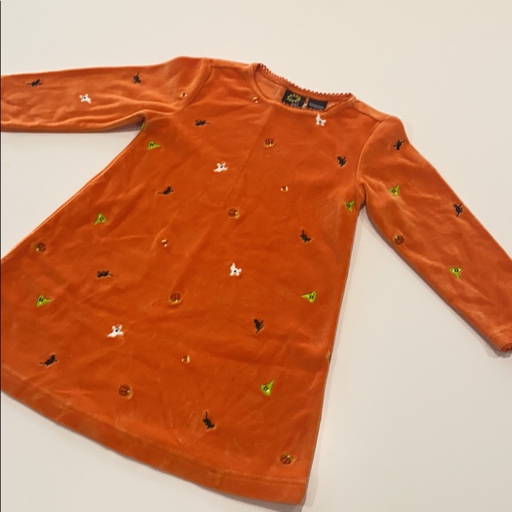 Dress Halloween Girls 4T. Orange velour. Perfect